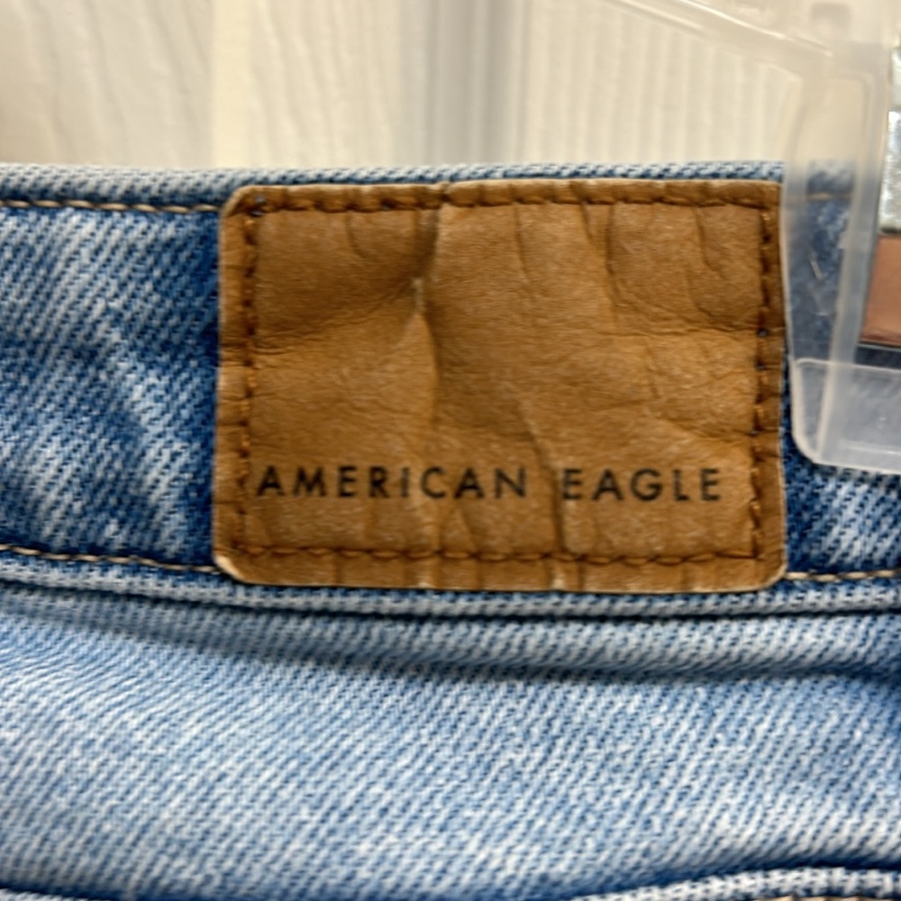 American Eagle Stretch Mom Straight Jean Distressed Size 00 Regular - Picture 6 of 6